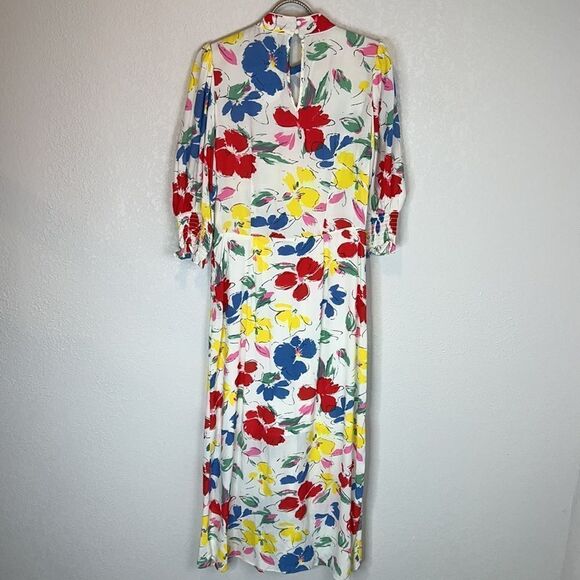 NWT RIXO For Target Floral Mock Neck Cascade Dress Size 8 - Picture 8 of 16